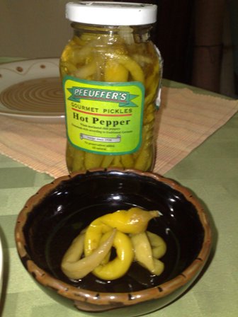 pickled hot peppers
